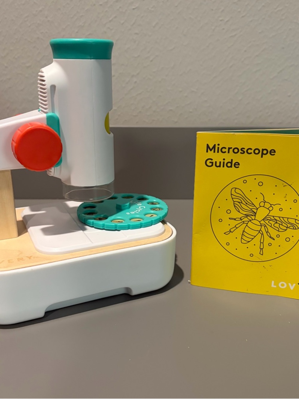 Lovevery Discover & Inspect Microscope And Guide Montessori Science Toy WORKS